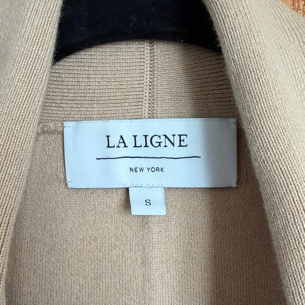 La Ligne Camel Button-Front‎ Ribbed Wool Cardigan